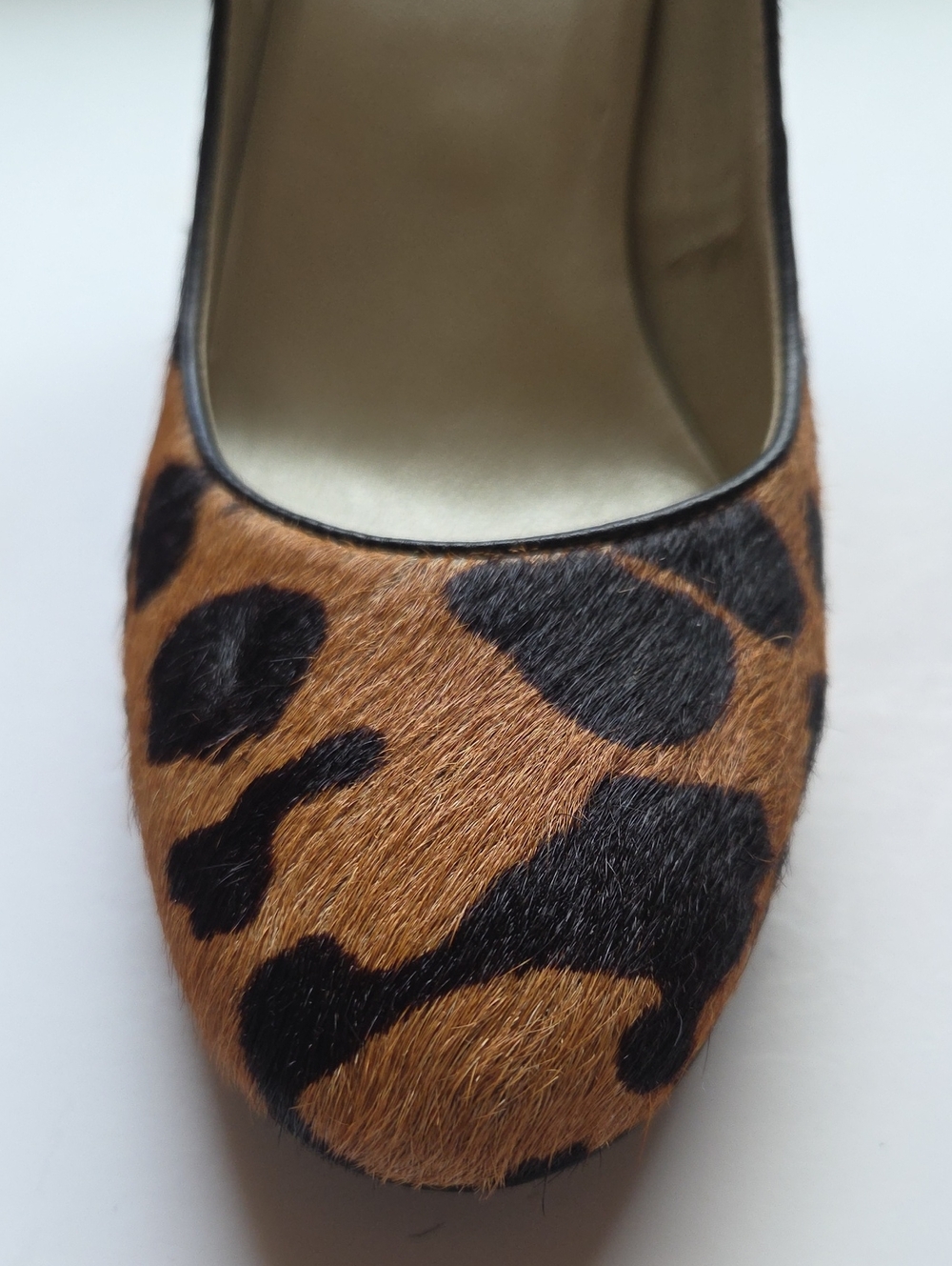 Talbots Calf Hair Leopard Print Stiletto Heels | Color: Black/Tan | Size: 8.5B - Picture 2 of 9